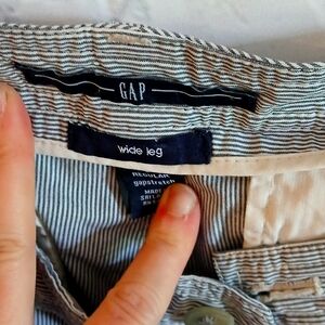 Gap pinstriped wide leg pants size 8